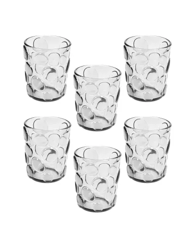 Set 6 Bicchieri in Vetro Trasparente cc 260 Linea Pebble Andrea Fontebasso