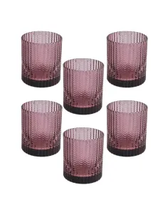 Set 6 Bicchieri in Vetro Viola cc 280 Linea Grain Andrea Fontebasso