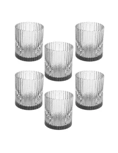 Set 6 Bicchieri in Vetro Trasparente cc 280 Linea Grain Andrea Fontebasso