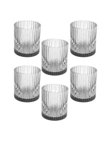 Set 6 Bicchieri in Vetro Trasparente cc 280 Linea Grain Andrea Fontebasso