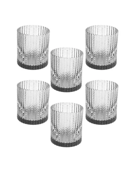 Set 6 Bicchieri in Vetro Trasparente cc 280 Linea Grain Andrea Fontebasso