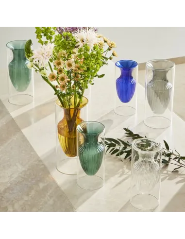 Vaso in Vetro Borosilicato h 26,5 cm Elaphros Trasparente