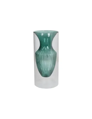 Vaso in Vetro Borosilicato h 22 cm Elaphros Verde