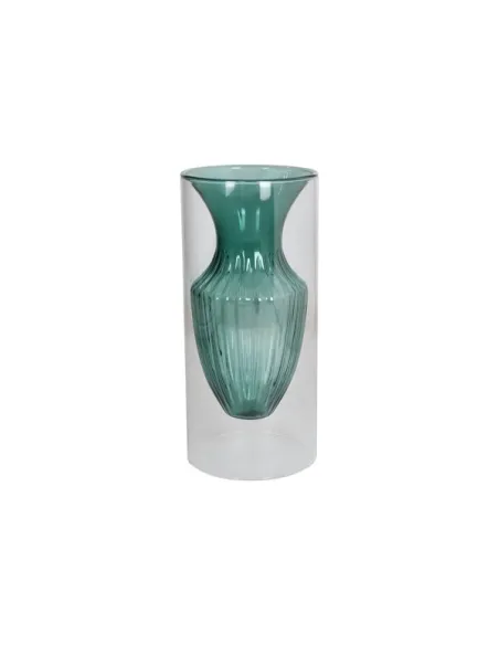 Vaso in Vetro Borosilicato h 22 cm Elaphros Verde