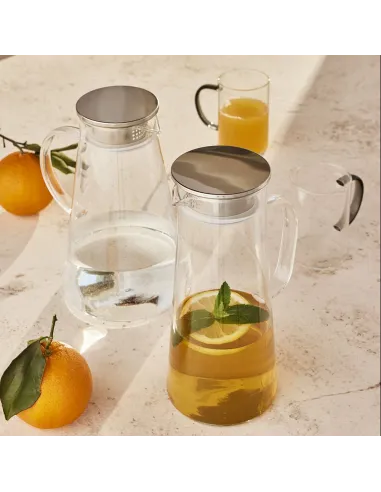 Caraffa con Filto 1800 cc Outline in Vetro Borosilicato Trasparente