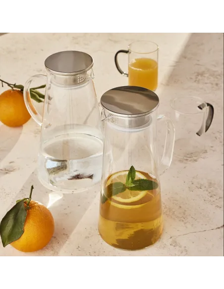 Caraffa con Filto 1800 cc Outline in Vetro Borosilicato Trasparente