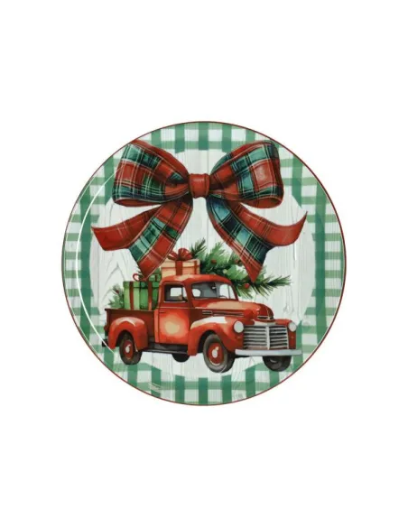 Piatto Panettone 31 cm Truck & Bow in Porcellana