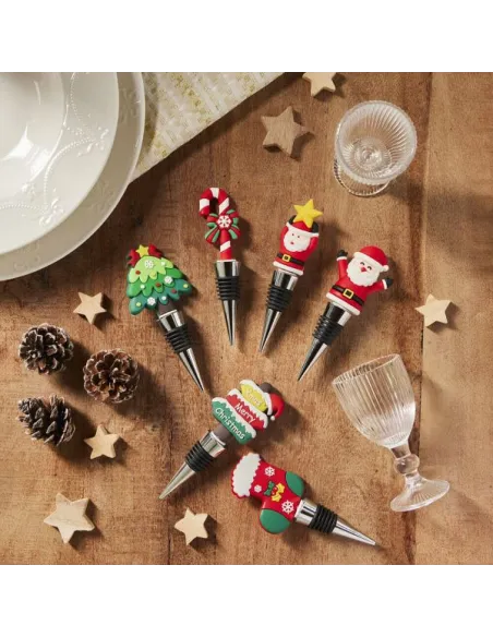 Tappo Bottiglia Snowy Pop PVC Decori Assortiti - 1 Pz