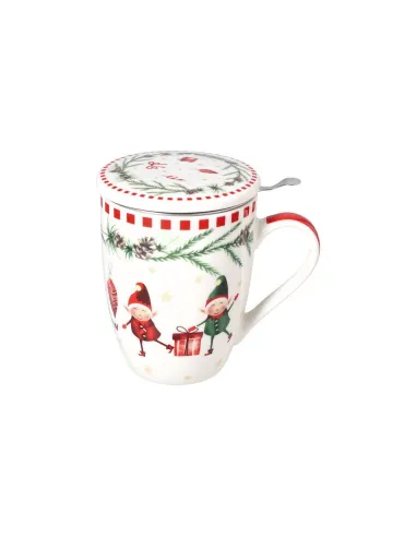 Mug con Filtro 400 cc Little Elf in New Bone China