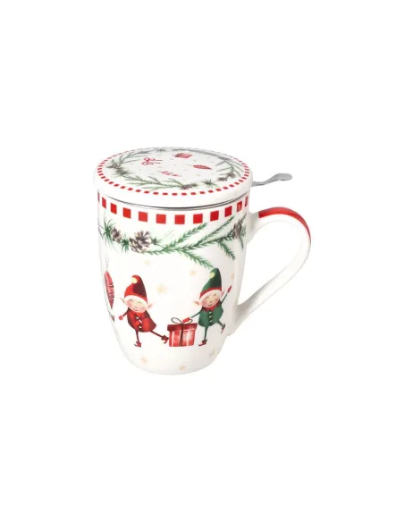 Mug con Filtro 400 cc Little Elf in New Bone China