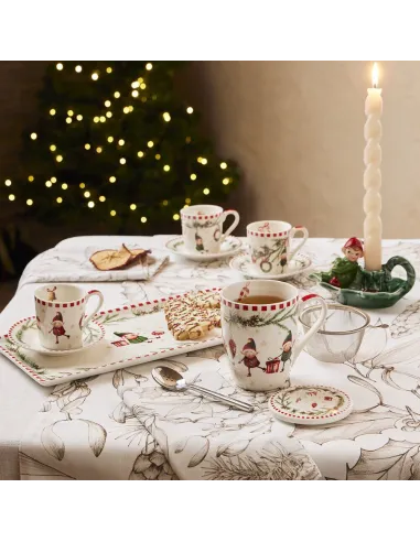 Piatto Rettangolare 31,5 x 17 cm Little Elf in New Bone China