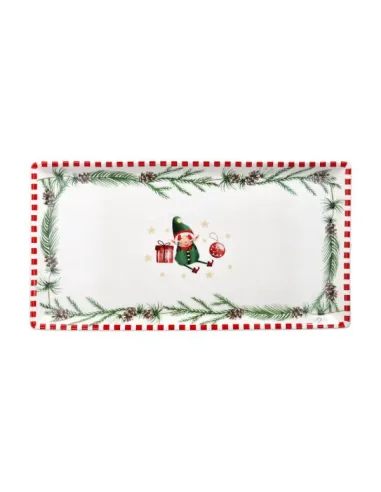 Piatto Rettangolare 31,5 x 17 cm Little Elf in New Bone China