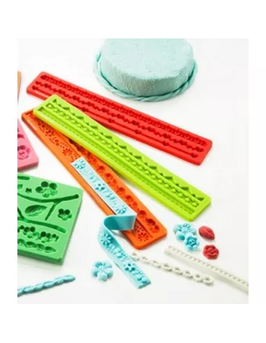 Stampo Fascia Decoro Pasta Da Zucchero Silicone Colori Assortiti Pz 1  - 55537  - Brandani  - Set Dolci e Pasticciere