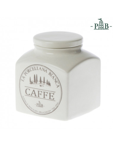 Barattolo Ceramica 1,1L Caffè Conserva  - P00264411C  - La Porcellana Bianca  - Barattoli e Biscottiere