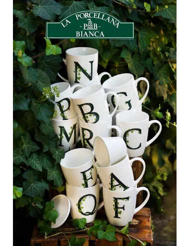Mug Atupertu Lettera C  - P00350149C  - La Porcellana Bianca  - Tazze Caffe, Te e Latte