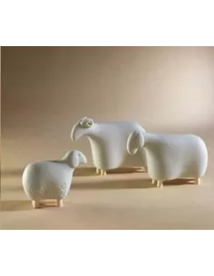 Pecora Piccola Per Presepe Natale In Gres Porcellanato Col. Caffè Lineasette  - N266C  - Linea Sette Ceramiche  - NATALE
