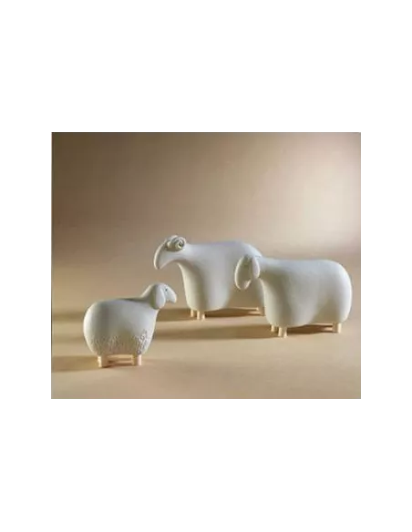 Pecora Piccola Per Presepe Natale In Gres Porcellanato Col. Caffè Lineasette  - N266C  - Linea Sette Ceramiche  - NATALE