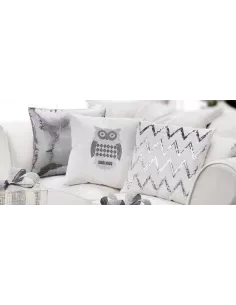 Cuscino Zig Zag Argento 'La Casa In Festa' L' Oca Nera  - 1XM162.12  - L' Oca Nera  - NATALE
