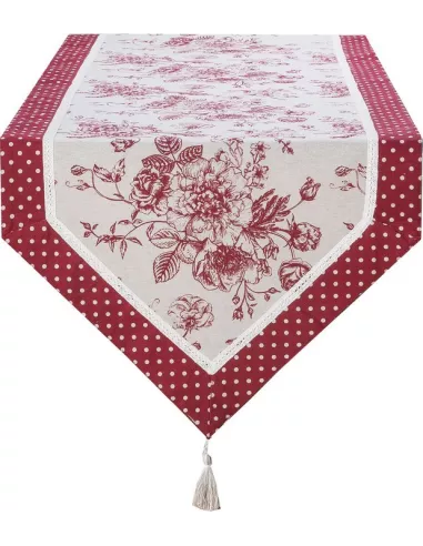 Runner Da Tavolo Cm. 45x150 Audalice Rouge  - AL12450  - Alizéa  - Tessile da Cucina