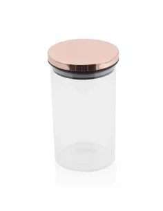 Barattolo Ermetico Rose Gold In Vetro E Plastica Cm. 18H  - 54559  - Brandani  - Barattoli e Biscottiere