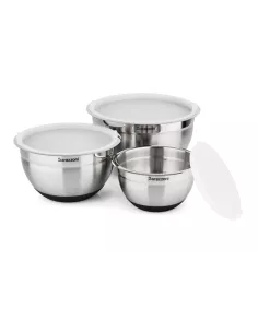 Bowl Acciaio Silicone cm. 16x9.6 Con Coperchio Acciaio Inox 18/10  - 810160016  - Barazzoni  - Insalatiere e Ciotole 2