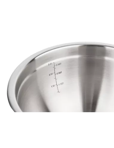 Bowl Acciaio Silicone cm. 16x9.6 Con Coperchio Acciaio Inox 18/10