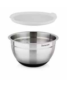 Bowl Acciaio Silicone cm. 20x12.6 Con Coperchio Acciaio Inox 18/10  - 810160020  - Barazzoni  - Insalatiere e Ciotole