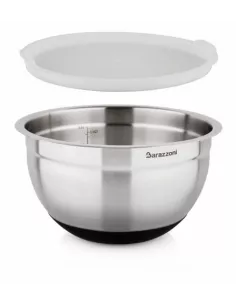 Bowl Acciaio Silicone cm. 24x14.5 Con Coperchio Acciaio Inox 18/10  - 810160024  - Barazzoni  - Insalatiere e Ciotole