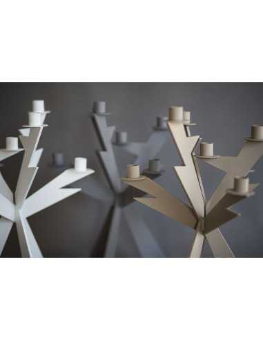 Candelabro Zeus Bianco  - 0CA2966C26  - Arti e Mestieri  - Candelieri e Lanterne