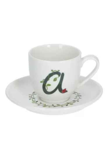 Solotua Tazza Caffe' C/P Lettera 'A' Cc 90 In Gift Box  - P00370015A  - La Porcellana Bianca  - Tazze Caffe, Te e Latte