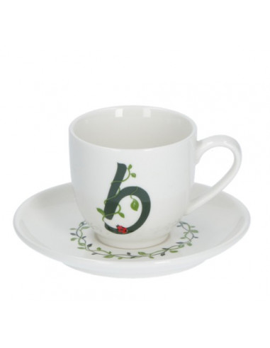 Solotua Tazza Caffe' C/P Lettera 'B' Cc 90 In Gift Box  - P00370015B  - La Porcellana Bianca  - Tazze Caffe, Te e Latte