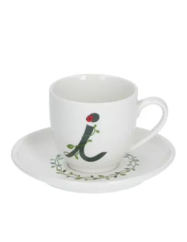 Solotua Tazza Caffe' C/P Lettera 'I' Cc 90 In Gift Box  - P00370015I  - La Porcellana Bianca  - Tazze Caffe, Te e Latte