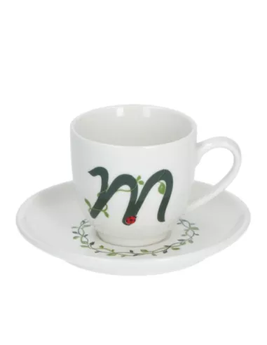 Solotua Tazza Caffe' C/P Lettera 'M' Cc 90 In Gift Box  - P00370015M  - La Porcellana Bianca  - Tazze Caffe, Te e Latte