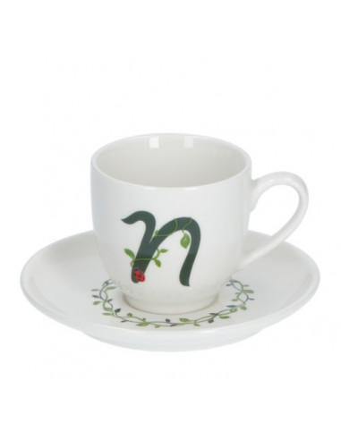 Solotua Tazza Caffe' C/P Lettera 'N' Cc 90 In Gift Box  - P00370015N  - La Porcellana Bianca  - Tazze Caffe, Te e Latte