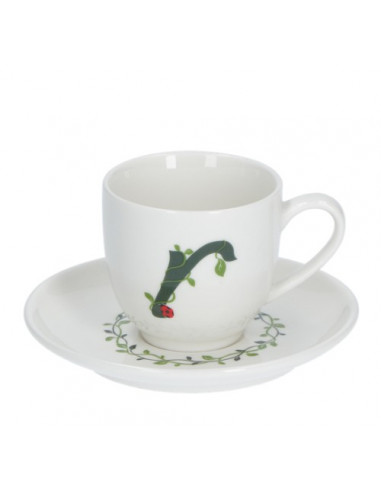 Solotua Tazza Caffe' C/P Lettera 'R' Cc 90 In Gift Box  - P00370015R  - La Porcellana Bianca  - Tazze Caffe, Te e Latte