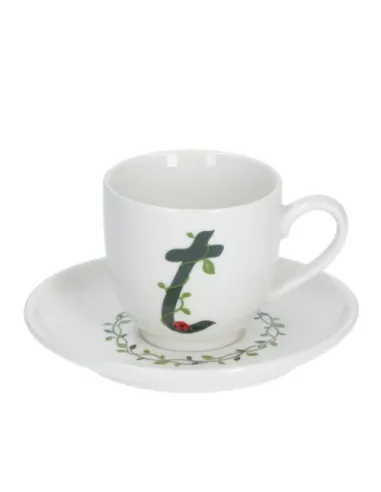 Solotua Tazza Caffe' C/P Lettera 'T' Cc 90 In Gift Box  - P00370015T  - La Porcellana Bianca  - Tazze Caffe, Te e Latte