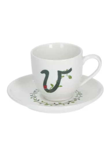 Solotua Tazza Caffe' C/P Lettera 'V' Cc 90 In Gift Box  - P00370015V  - La Porcellana Bianca  - Tazze Caffe, Te e Latte