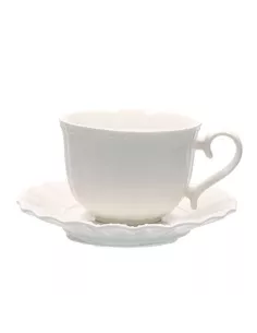 Set 6 Tazze Tè Con Piattini Ducale  - P003600016  - La Porcellana Bianca  - Tazze Caffe, Te e Latte