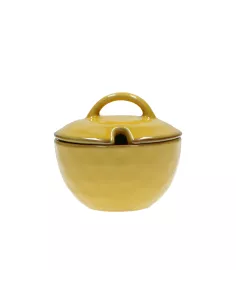 Concerto Ocra Zuccheriera Con Coperchio Cap. 250 cc Ø 11 cm  - R134300013  - Rose e Tulipani  - Zuccheriere