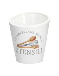 Conserva Porta Utensili Porcellana Deco  - P01261518D  - La Porcellana Bianca  - Utensili e Mestoli