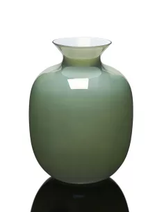 Rialto Vaso H.30 Cm. Incamiciato Verde Menta