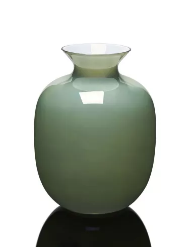 Rialto Vaso H.30 Cm. Incamiciato Verde Menta