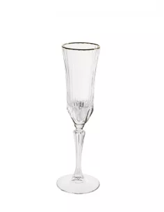 Set 6 Flute Oh My Gold In Crystal Glass  - 53598  - Brandani  - Bicchieri e Calici