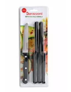 Set 6 Coltelli Tavola Nero  - 802171055  - Barazzoni  - Posate Tavola