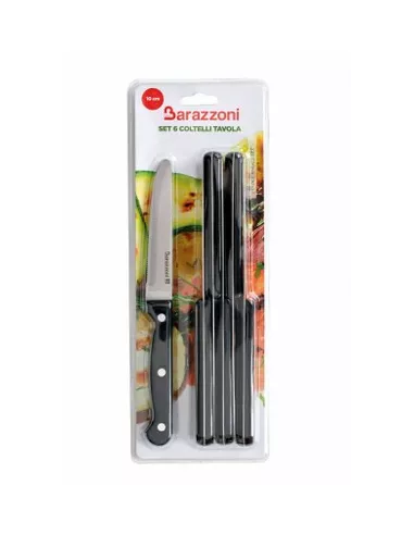 Set 6 Coltelli Tavola Nero  - 802171055  - Barazzoni  - Posate Tavola