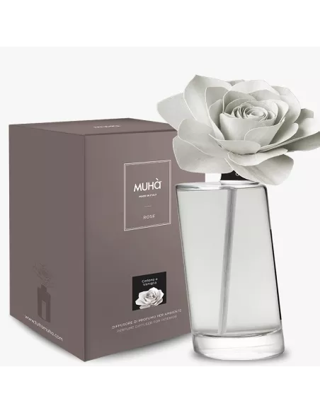 Profumatore D'ambiente Rosa Diffuser Cotone E Vaniglia 200 Ml