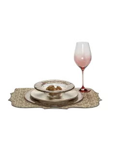 Babilonia Set 6 Calice Vino Rosso H.25.5 Cl.66 Trasparente Dec.rosso Mattone Sfumato Parison 2