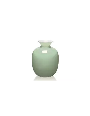 Rialto Vaso H.30 Cm. Incamiciato Verde Menta