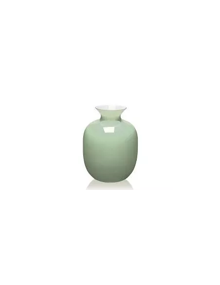 Rialto Vaso H.30 Cm. Incamiciato Verde Menta