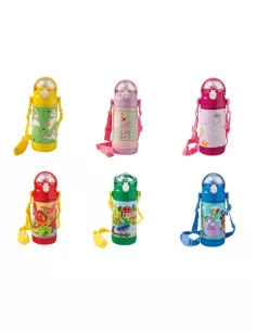 Bottiglia Termica Baby 350ml Inox/abs C/cannnuccia Silicone Decori Assortiti